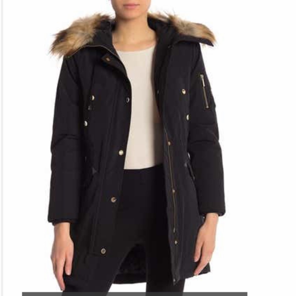 Michael Kors • Faux-FurTrim Hooded Down Parka Coat